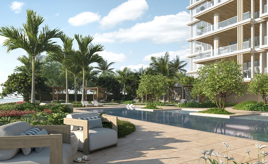 Olana Naples Oceanfront Pool Rendering
