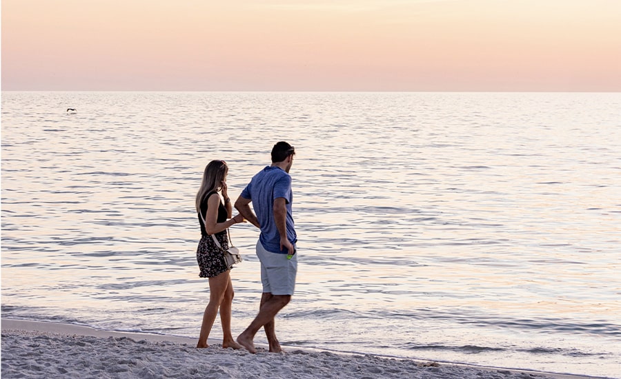 Couple on the Naples Beach