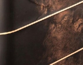 High-Gloss Liquid Metal Desk Finished With Polished French Gold Detailing